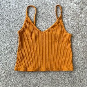 H&M Mustard Color Cropped Tank